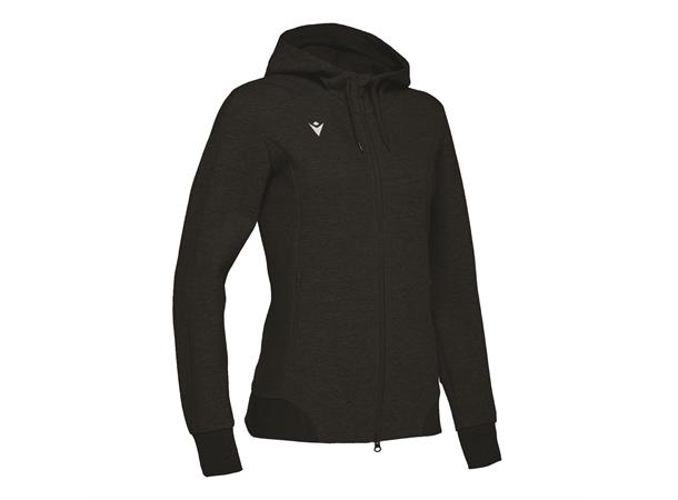 Lyre Full Zip Hooded Jacket W BLK XS Hettejakke i bomullsmiks til dame 