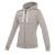 Grime Full Zip Hooded Dame GREY XXL Hettejakke i bomullsmiks 